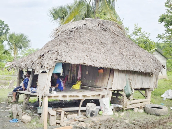 Kondisaun uma ne’ebé durante tinan barka nia laran Olanda Maria de Jesus Hernestino ho nia oan sira hela, Sesta (27/02). FOTO: INDEPEDENTE/Cristina Ximenes.