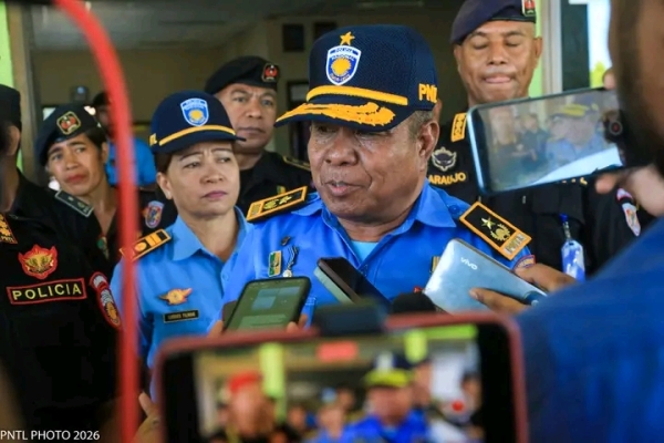 Komandante Jerál Polísia Nasional Timor-Leste, Komisariu Asistente Polisia Afonso dos Santos. FOTO: PNTL
