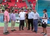 Ministru Juventude Desportu Arte no Kultura, Nelyo Isaac Sarmento hamutuk ho Sekretariu Estadu Arte no Kultura Jorge Soares Cristovão ho ekipa observa hela fatin ba jogu desportiva CPLP nian iha stadium Munisipal Dili. Foto:Media MJDAK 
