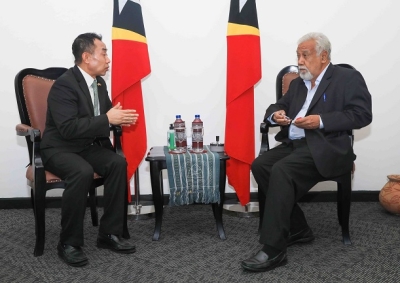 Embaixadór Brunei Darussalam iha Timor-Leste, Wan Hadfi Latif hala'o enkontru ho Primeiru Ministru Kay-Rala Xanana Gusmão, iha Palasiu Governu, Dili, (08/04/24). Foto:Media GPM.