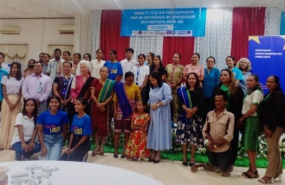 Grupo Mulheres Parlamentares Timor-Leste (GMP-TL) no Plan International Timor-Leste (PITL) realiza semináriu ho tema Hakbiit feto, foin sa&#039;e no Ema ho Difisiensia (EhD) sira atu partisipa iha eleisaun inkluzivu iha TL. Foto:INDEPENDENTE/Ivonia.