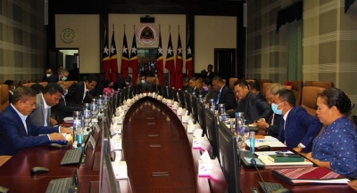 Reuniaun Konsellu Ministrus, ne&#039;ebé diriji husi PM Taur Matan Ruak, iha Palasiu Governu, kuarta (28/09). Foto:MGPM.