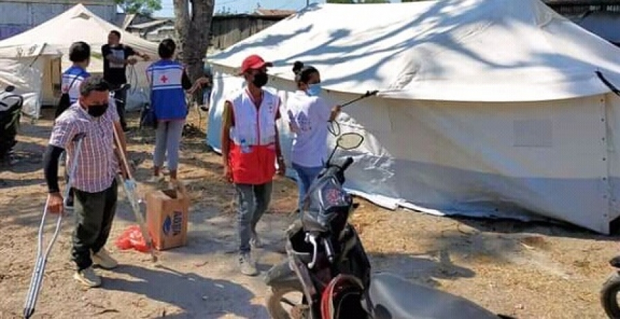 Vitima insendiu iha eis merkadu Komoro. Foto: INDEPENDENTE.