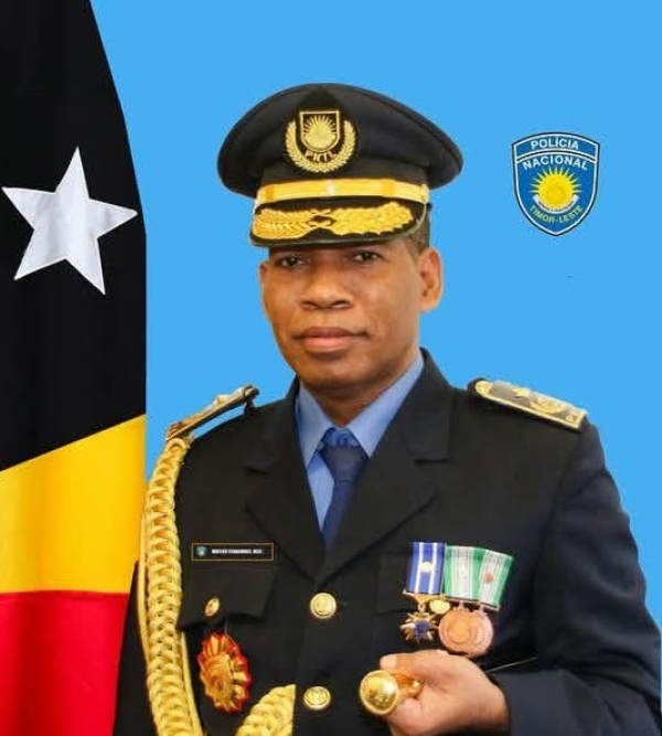 Eis Komandante Daruak Polisia Nasionál Timor-Leste, Komisariu Polisia Mateus Fernandes. Foto:Dok.