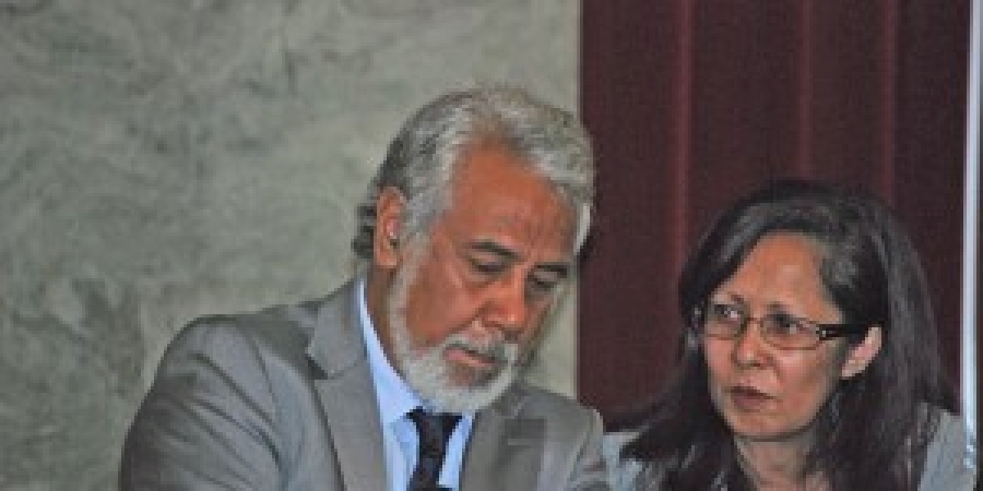 Eis Primeiru Ministru Xanana Gusmao ho eis Ministra Finansas, Emilia Pires