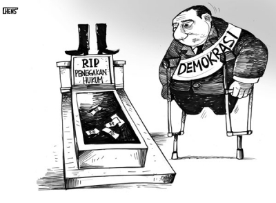 Karikatur Demokrasia Vs Justisa