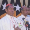 Prezidente Konferensia Episkopal Timorense, Dom. Virgílio Kardeal do Carmo da Silva, hamutuk ho Bispu Dioseze Baukau, Dom Leandro Maria Alves. Foto:Dok