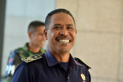 Komandante Jeral Polisia Nasionál Timor-Leste, Komisariu Polisia Faustino da Costa. Foto:Dok.