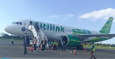 Aviaun Citilink tula pasanjeiru Xineza na’in 134 mai TL ohin loron 14 fulan-abril tinan 2021. Foto: Camilio/Independente