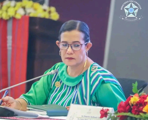 Prezidente Komisaun C, Deputada Cedelizia Faria dos Santos. Foto: Media Gabinete Ministeriu Finansas.