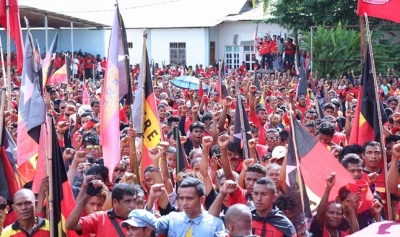 Kampaña Partidu Fretelin iha Munisipiu Vikeke, iha tinan 2017. Foto: Dok/INDEPENDENTE.