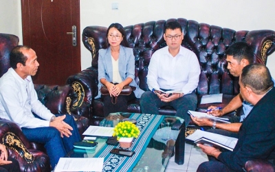 Sekretáriu Estadu Floresta, Fernandino Vieira da Costa hetan vizita kortezia husi Country Director Korea International Cooperation Agency (KOICA) iha Timor Leste, Cha Eunju ho nia ekipa  iha Gabinete SEF, Kaikoli, (28/08/23). Foto: Media Gabinete SEF.