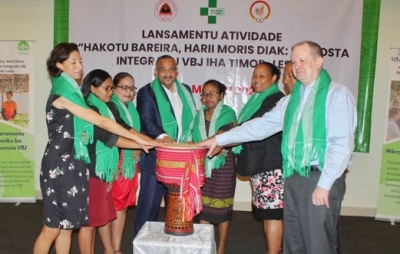 Governu liu husi Ministeriu Saúde ho Sekretária Estadu Igualdade hamutuk ho parseiru sira hanesan, USAID, ONG HAMNASA, ONG no mós ONG Intenasional sira seluk, lansa aktividade “halakon barreira, harii moris di’ak: resposta integradu Violénsia Bazeia ba Jéneru iha Timor-Leste”, iha Suai Room Timor Plaza, Kuarta (06/03). Foto:INDEPENDENTE/Ivonia.