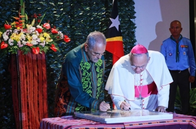 Vatican Deputy Secretary of State Archbishop Edgar Pena Parra on Tuesday inaugurated a new Vatican embassy in Dili. Photo:Doc.