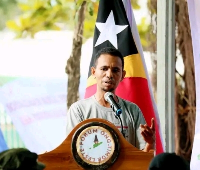 Diretór Ezekutivu (FONGTIL) Interinu, Inocencio de Jesus Xavier. Foto: Dok 