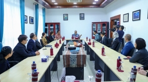Delegasaun altu nível ida husi emprezáriu sira iha Tailándia hasoru malu ho Primeiru Ministru Kay Rala Xanana Gusmão, iha Palasiu Governu, Dili, Sesta (30/05/25). Foto:Media GPM.