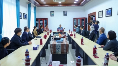 Delegasaun altu nível ida husi emprezáriu sira iha Tailándia hasoru malu ho Primeiru Ministru Kay Rala Xanana Gusmão, iha Palasiu Governu, Dili, Sesta (30/05/25). Foto:Media GPM.