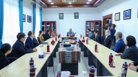 Delegasaun altu nível ida husi emprezáriu sira iha Tailándia hasoru malu ho Primeiru Ministru Kay Rala Xanana Gusmão, iha Palasiu Governu, Dili, Sesta (30/05/25). Foto:Media GPM.