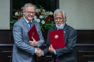  Primeiru Ministru, Kay Rala Xanana Gusmão ho Primeiru Ministru Australia, Anthony Albanese. FOTO: G-PM 