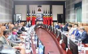 Reuniaun Konsellu Ministru diriji husi PM Taur Matan Ruak, iha Palasiu Governu. Foto:Dok.