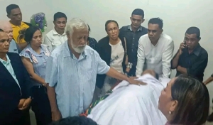 Primeiru Ministru, Kay Rala Xanana Gusmao  haree mate-isin, Ministru Ensinu Superiór, Siénsia no Kultura, José Honório Pereira da Costa Jerónimo, Mortuariu HNGV.  Tersa (21/04), FOTO: Media G-PM