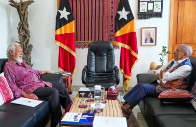  Primeiru Ministru Kay Rala Xanana Gusmão hala’o enkontru ho Prezidente Repúblika José Ramos Horta, iha Palasiu Prezidensiál Aitarak Laran, Dili, Kinta (30/10/25). Foto:Media GPM.