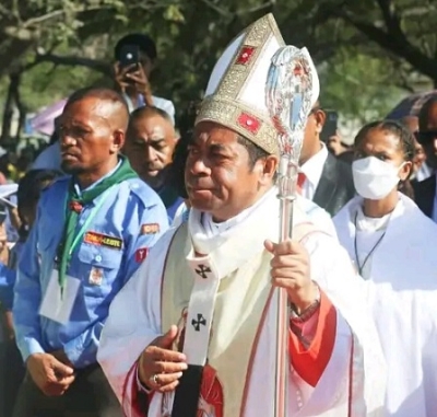 Sua Eminênsia Reverendissima, Kadeál Dom Virgílio do Carmo, iha Misa Agradesementu, iha Tasi-Tolu, tersa (06/09). Foto:Media Sosial.