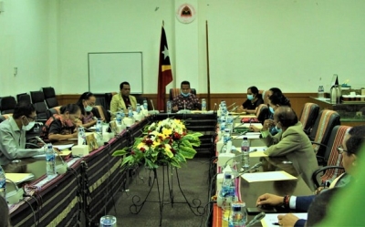 Loron Primeiru ba Aniceto Guterres Lidera Reuniaun Lider Bankada, hafoin Eleitu Nudar PPN iha loron Tersa feira liu ba. Dili Kinta, (21/05). FOTO:INDEPENDENTE/Jonio da Costa