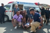 Primeiru Ministru, Kay Rala Xanana Gusmao, asiste simulasaun husi ekipa saude utilza ekipamentu hodi fo asistensia ba sarani sira, iha palasiu Governu, Sesta (06/09). FOTO: Media GPM.