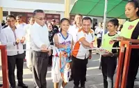 Primeiru Ministru Rui Maria de Ara&uacute;&not;jo hala&oacute; lansamentu abertura ba liga Nasion&aacute;l basquetebol Timor-Leste. 
