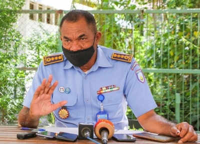 Portavoz Komando Jeral PNTL, Superintendente Xefe, Arnaldo Araujo. Foto:Media PNTL.