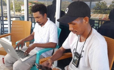 Jorginho dos Santos (L) and Domingos Gomes (R) were summoned by Timor-Leste police on October 1, 2022. Credit: TLPU.