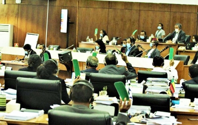 Parlamentu Nasional halo votasaun ba orsamentu surtu Covid-19. Foto INDEPENDENTE