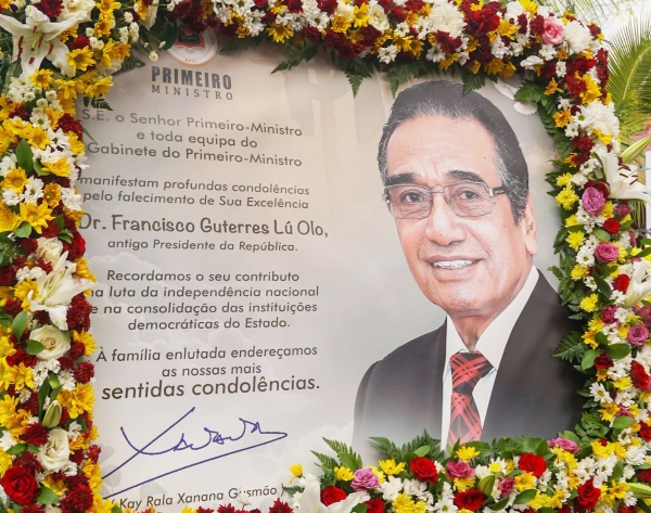 PM Xanana nia karta sentidu kondolensia iha rezidensia maktoban, Farol Dili. Foto INDEPENDENTE