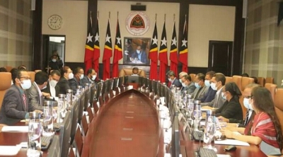 Reuniaun Konsellu Ministru diriji husi PM Taur Matan Ruak, iha Palasiu Governu kuarta ne'e (20/10). Foto:Gab.MPCM.