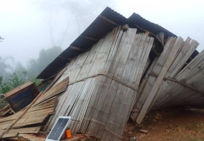 Komunidade nia uma ne'ebe hetan estragus husi dezastre naturais. Foto:Media Gabinete SEPS.