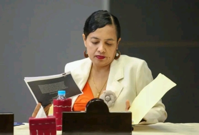 Vise-Ministra ba Asuntus ASEAN, Milena Maria da Costa Rangel parisipa sorumutu Konsellu Ministru extra-ordinariu, sexta (20/02). FOTO: Media G-PM//