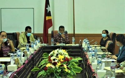 Loron Primeiru ba Aniceto Guterres Lidera Reuniaun Bankada Parlamentar, hafoin Eleitu Nudar PPN iha loron Tersa feira liu ba. Dili Kinta, (21/05). FOTO:INDEPENDENTE/Jonio da Costa