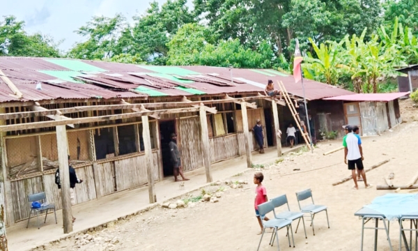Kondisaun atual eskola Ensinu Baziku Filial, Suku Daisua, Postu Administrativu Same, Munisipiu Manufahi.FOTO: kontribuinte.