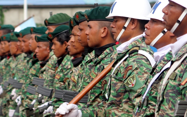 Membru Falintil-Forsa Defeza Timor-Leste (F-FDTL). Foto:Dok/INDEPENDENTE.