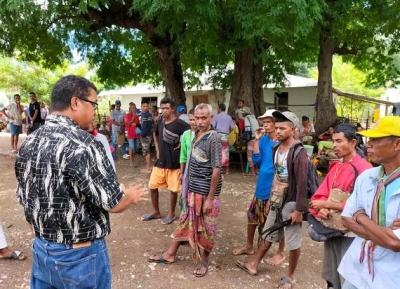 Kandidatu Presidente Republika Gil Guterres &#039;Lamukan&#039;, iha Oekusse. Foto Ekipa susesu kandidatu Lamukan.