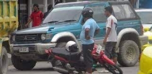 Asidente trafiku entre kareta ho motorizada ida. Foto:Google.