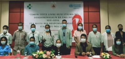 Komisaun Nasional Doensa hala'o seminariu ho tema "imor-Leste Livre husi Stigma no Diskriminasaun ba Ema ho HIV-SIDA no Ita Hotu Nia Responsabilidade, Ita Hotu Nia Lian, " iha Ótel Novu Turismo, tersa (14/12). Foto: Grigorio/INDEPENDENTE.