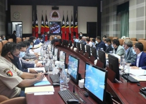 Reuniaun KM, kinta (29/4), iha sala Palacio Governu. Foto Gab. MPKM.