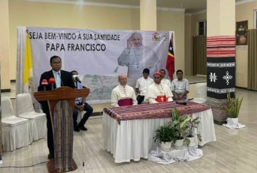 Parte Igreja anunsia orariu vizitasaun Sua Santidade Papa Francisco mai Timor-Leste. (12/04/24). Foto: INDEPENDENTE.