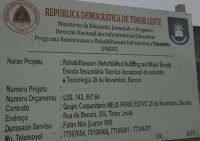 Governu Hahú Ona Konstrusaun no Reabilitasaun Eskola Sira iha Teritóriu TL