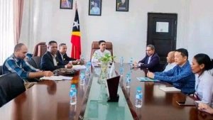 Vise-Primeiru Ministru Ministro Koodernador Asuntu Sosiais, Mariano Asanami Sabino, Vice-Primeiro Ministru Assuntos Economico em ezersisiu, Miguel Manutelu no Ministru Komersiu Industria (MCI) Filipus Nino Pereira, konvoka enkontru ho kompaña importadór sira, iha Gbainetre Vise PM, Palasiu Governu, (28/09/23). Foto:Media Gabinete VPM-MKAS-MDRHK.