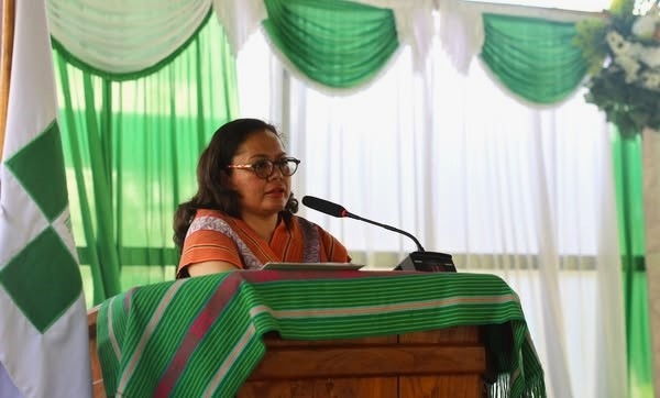 Ministra Saude, Elia dos Reis Amaral. Foto:Media Palasiu das Cinzas.
