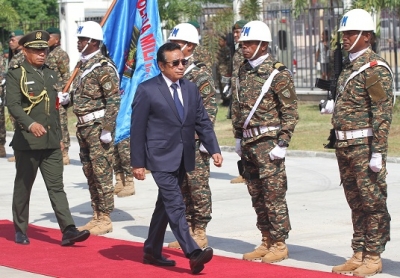 Prezidente Repúblika Francisco Guterres Lú Olo, halao Inspesaun ba formatura Parada Militár iha komemorasaun Tinan 19 Transformasaun Falintil ba FDTL iha Quartel Jeneral Fatuhada, Dili Domingo, (02/02). FOTO: INDEPENDENTE/Jónio da Costa