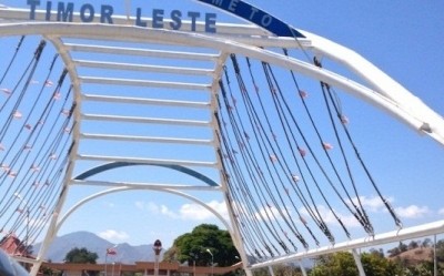 Fronteira terrestre entre Timor-Leste ho Indonesia.